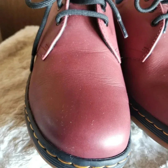 NWOT Dr. Martens 1461 Cavendish Cherry Red Temperley Dm Lite's Leather Shoes 7 - Picture 5 of 16